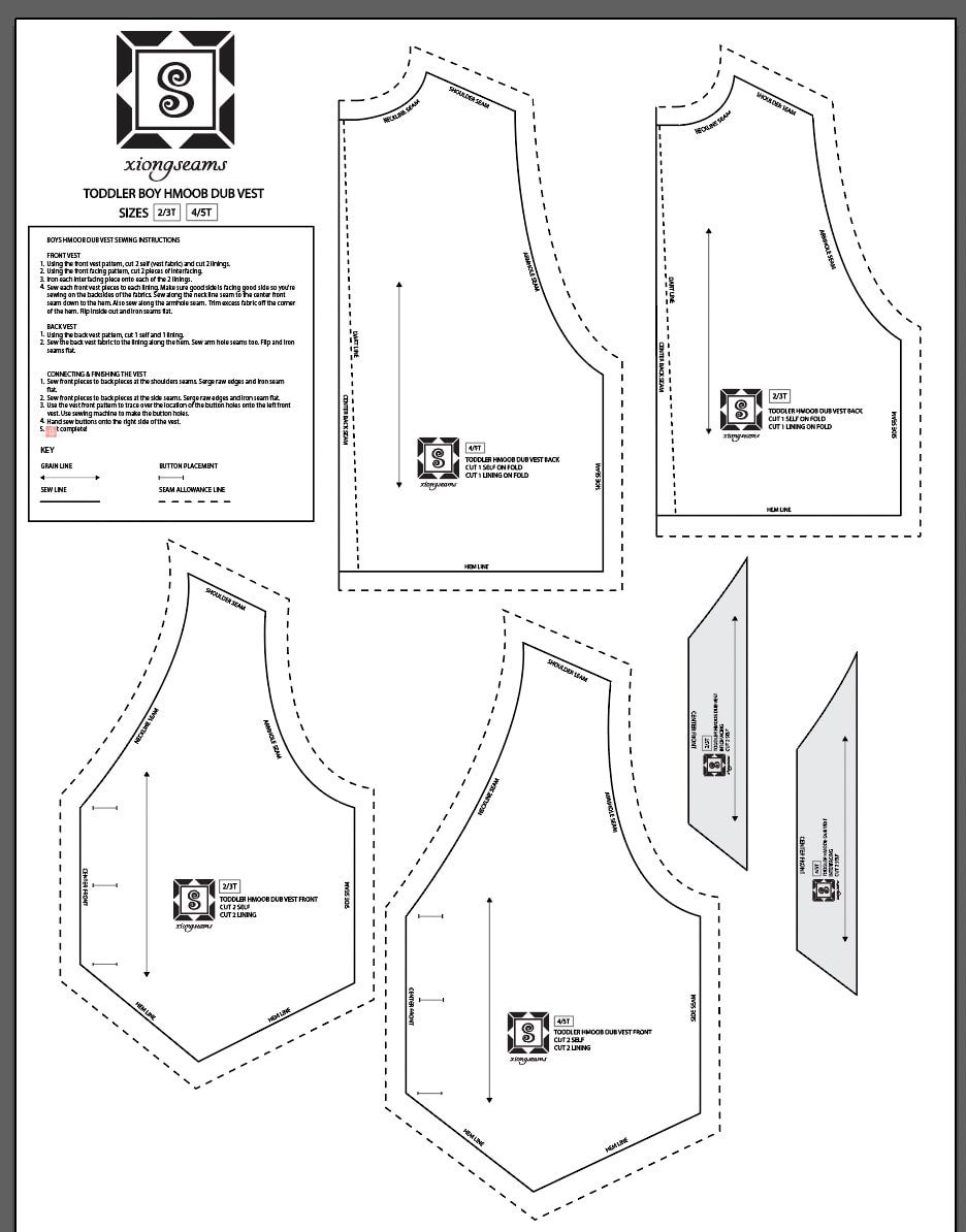 Pattern Boys Vest XiongSeams